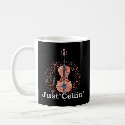Mug Juste Cellin Joueur Cello Musicien Cellist Cello (Gauche)