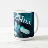 Mug Juste Chill Husky Puppy (Devant droit)