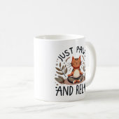 Mug Juste des pattes et relaxer Yoga Cat (Devant droit)