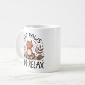 Mug Juste des pattes et relaxer Yoga Cat (Devant gauche)