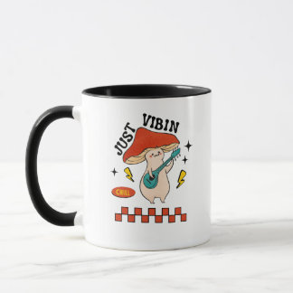 Mug Juste en train de vibrer Graphique de champignon c