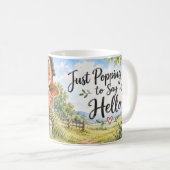 Mug Juste en visite Vache (Devant droit)