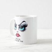 Mug Juste Essaie Mon Visage, Des Yeux Fabuleux Visage  (Devant gauche)