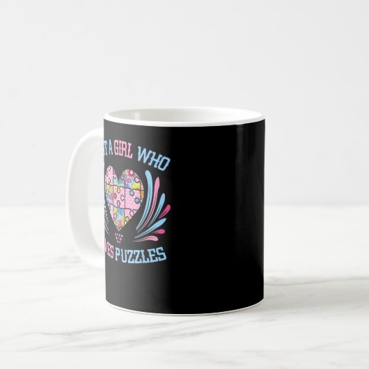 Mug Juste Fille Qui Aime Puzzles Jigsaw Puzzle Puzzle  (Devant gauche)