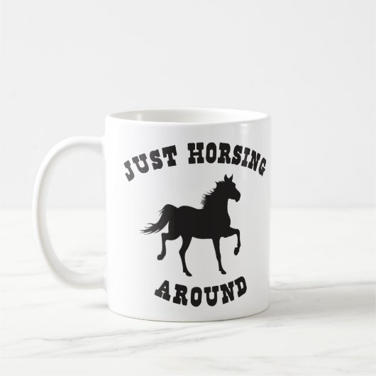 Mug Juste Horsing autour de cheval (Gauche)