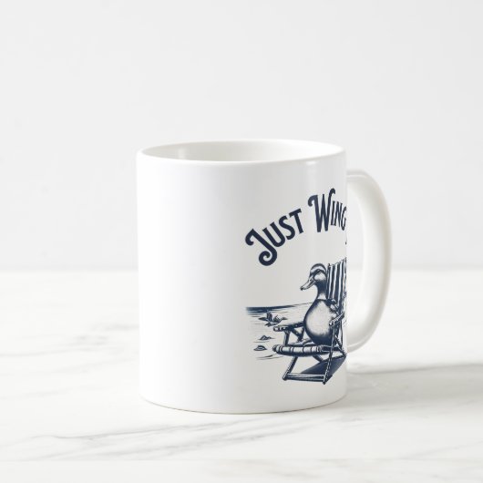 Mug Juste l'aimer, canard sur la chaise de plage Vibes (Devant droit)