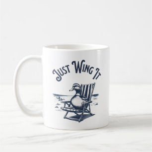 Mug Juste l'aimer, canard sur la chaise de plage Vibes