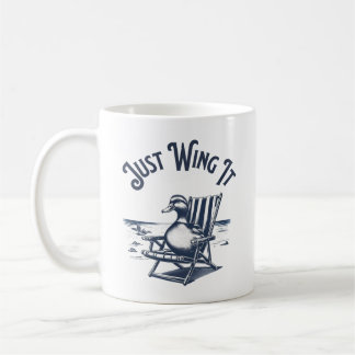 Mug Juste l'aimer, canard sur la chaise de plage Vibes