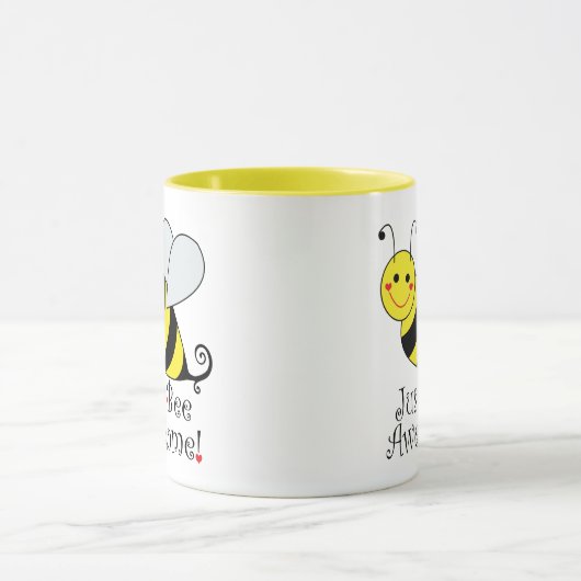 Mug Juste le jaune mignon impressionnant d'abeille (Centre)