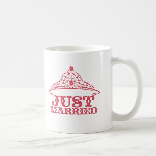Mug Juste marié Princesse mariée Tiara Mariages (Droite)