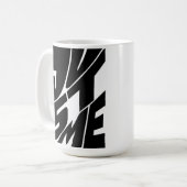Mug Juste Moi, Design De Typographie Blanche Et Noire (Devant gauche)
