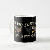 Mug Juste Moi Et Mes Filles Éleveuse De Poulets Cour D (Devant gauche)