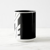 Mug Juste Moi Noir Et Blanc Design De Typographie (Centre)