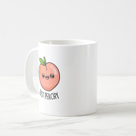 Mug Juste Peachy Funny Peach Pun (Devant gauche)