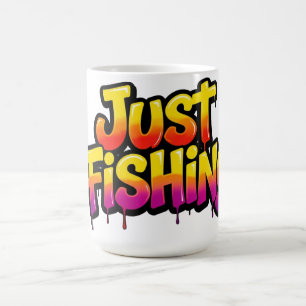 Mug Juste Pêche Arc-en-Ciel qui Dégouline Cadeau Drôle