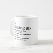Mug Juste pour suivre une définition drôle (Devant gauche)