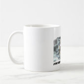 Mug Juste Surfin par le temps (duc On Surfboard) (Gauche)