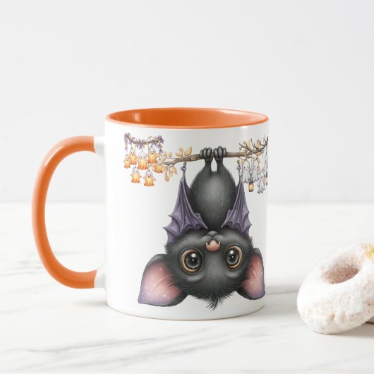 Mug Juste traîner, Chauves-souris (Avec donut)