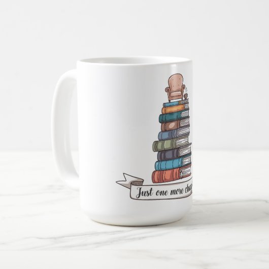 Mug Juste un chapitre de plus - Conception de livre co (Devant gauche)