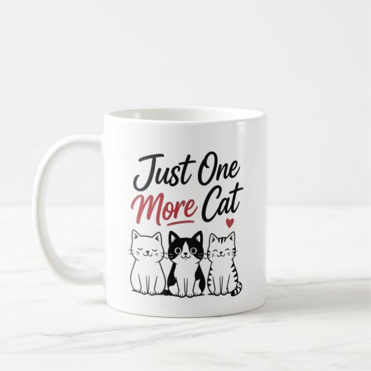 Mug Juste un chat de plus Citation drôle pour les amat (Gauche)