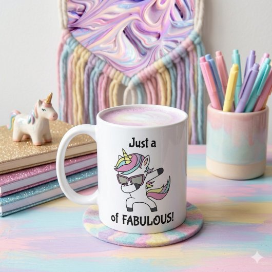 Mug Juste un (dab) de Fabuleux ! Licorne
