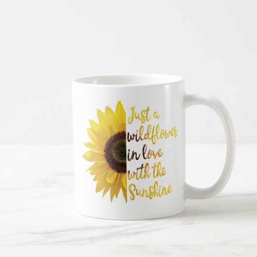 Mug Juste un Fleur sauvage amoureux du soleil (Droite)