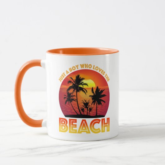 Mug Juste Un Garçon Qui Aime La Plage (Gauche)