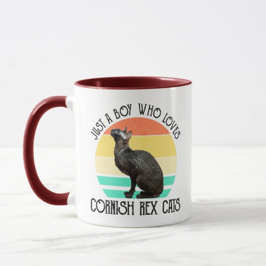 Mug Juste un garçon qui aime les chats Cornish Rex (Gauche)