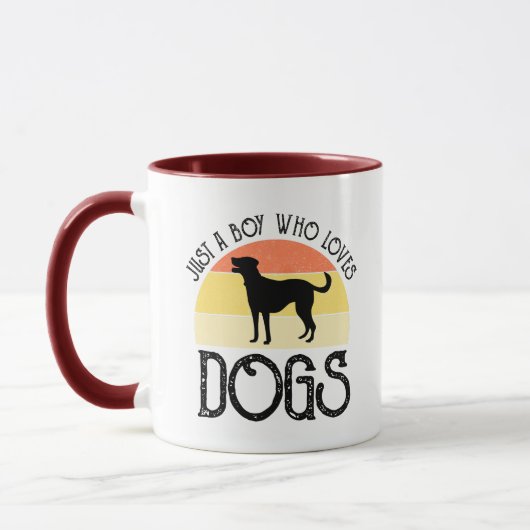 Mug Juste un garçon qui aime les chiens (Gauche)