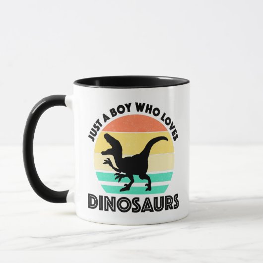 Mug Juste un garçon qui aime les dinosaures (Gauche)