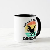 Mug Juste un garçon qui aime les dinosaures (Devant droit)