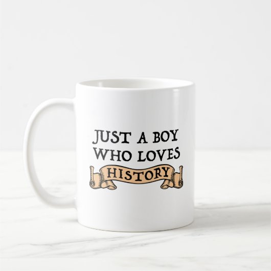 Mug Juste un garçon qui aime l'histoire (Gauche)