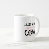 Mug Juste un garçon qui aime vaches mignonne ferme de (Devant droit)