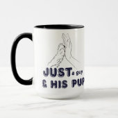 Mug Juste un gars et son chiot Hiving (Gauche)