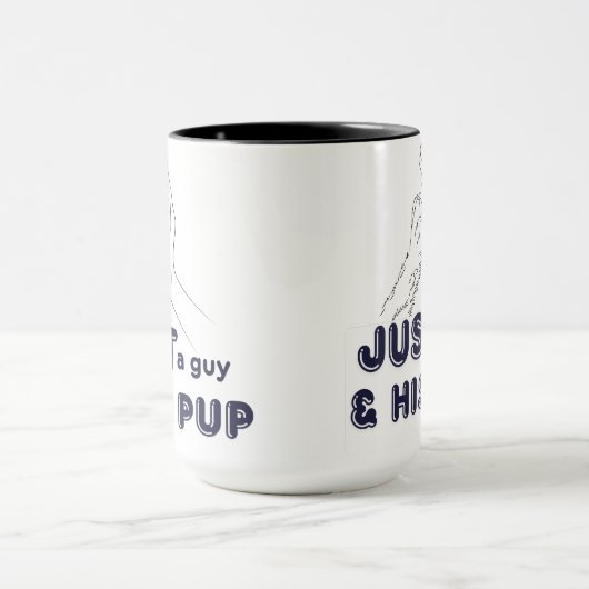 Mug Juste un gars et son chiot Hiving (Centre)