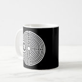 Mug Juste un Labyrinthe sur Fond Noir (Devant gauche)