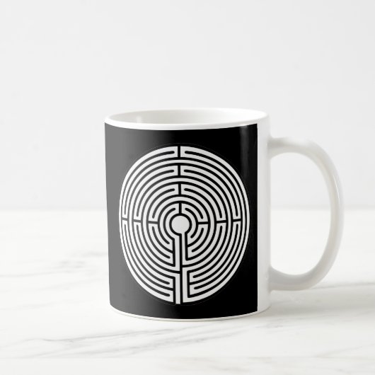 Mug Juste un Labyrinthe sur Fond Noir (Droite)