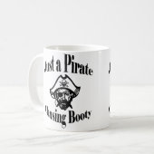Mug Juste un pirate pourchassant le chou - Visage noir (Devant gauche)