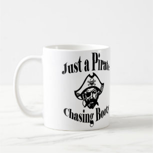 Mug Juste un pirate pourchassant le chou - Visage noir