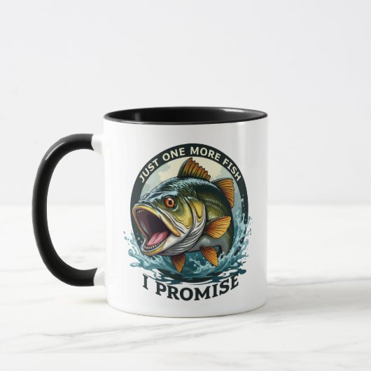 Mug Juste Un Poisson De Plus Je Promets Drôle Pêche (Gauche)
