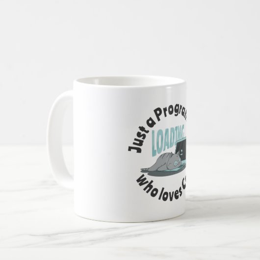 Mug Juste un programmeur qui aime les chats (Devant gauche)