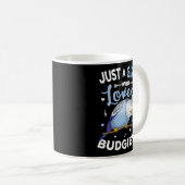 Mug Juste un qui aime les Budgies Blue Parakeet Budger (Devant droit)
