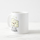 Mug Juste un sec Je puise drôle Pun au fromage (Devant gauche)
