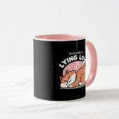 Mug Juste un Shiba allongé bas : mignonne conception S (Devant droit)