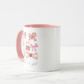 Mug Juste une fille Croquette fraise Bow esthétique (Devant gauche)