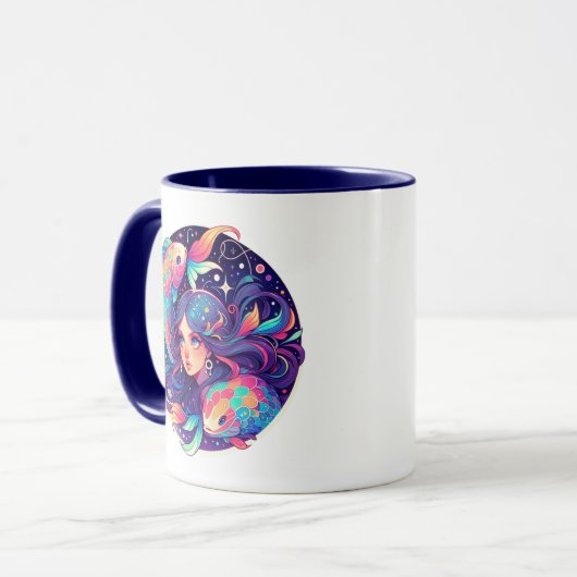 Mug Juste une fille de pisces | Horoscope (Devant gauche)