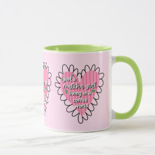 Mug Juste une fille Matcha cœur esthétique – Rose Mign