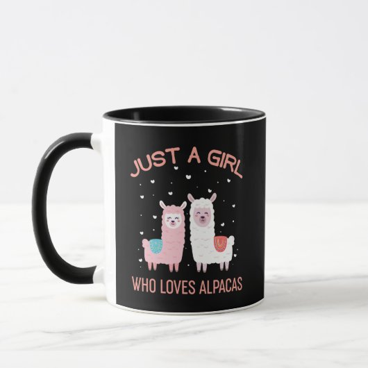 Mug Juste Une Fille Qui Aime Alpacas - Mignonne Alpaca (Gauche)