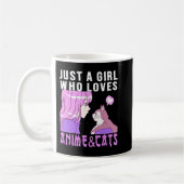 Mug Juste Une Fille Qui Aime Anime Et Chats Anime Stuf (Gauche)