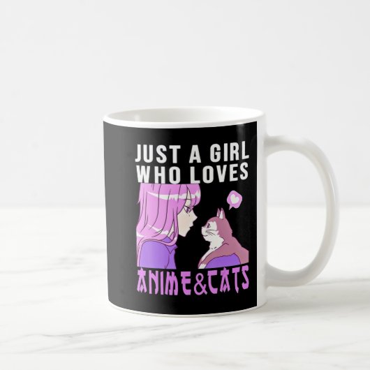Mug Juste Une Fille Qui Aime Anime Et Chats Anime Stuf (Droite)